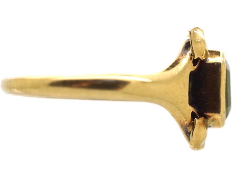 Art Nouveau 18ct Gold & Peridot Ring by Murrle Bennett & Co