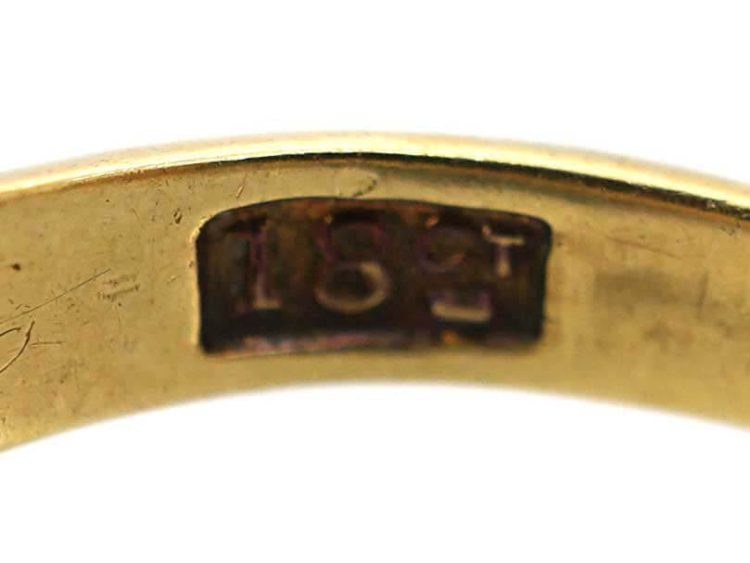 Art Nouveau 18ct Gold & Peridot Ring by Murrle Bennett & Co