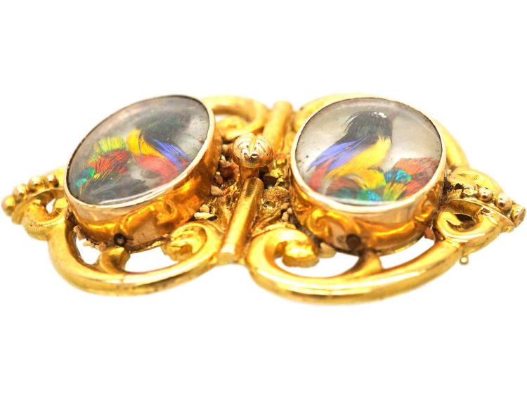 Victorian 15ct Gold Birds of a Feather Brooch