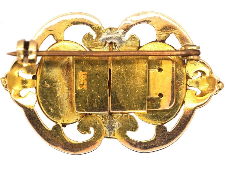 Victorian 15ct Gold Birds of a Feather Brooch