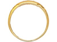 Victorian 18ct Gold Five Stone Diamond Boat Shaped Ring