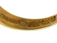 Victorian 18ct Gold Five Stone Diamond Boat Shaped Ring