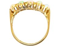 Edwardian 18ct Gold Five Stone Opal Ring