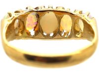 Edwardian 18ct Gold Five Stone Opal Ring