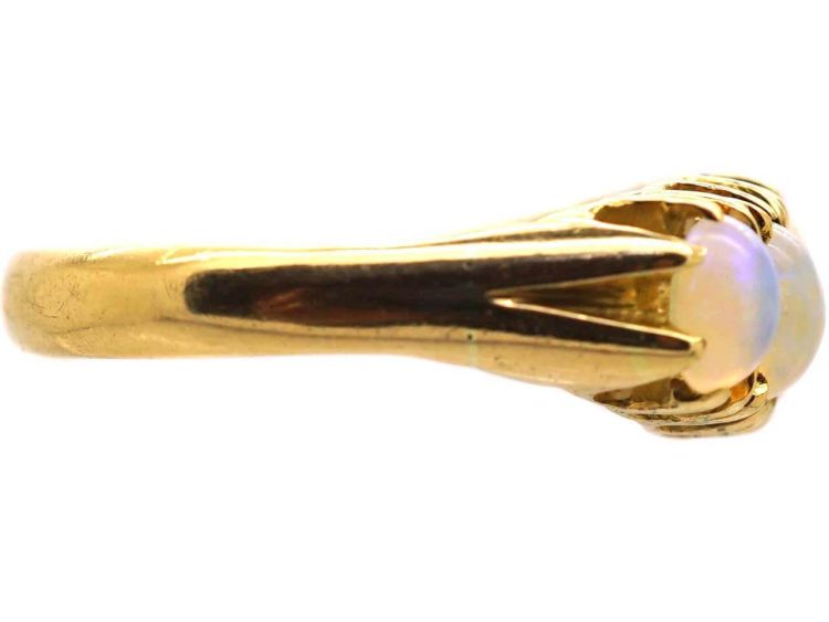 Edwardian 18ct Gold Five Stone Opal Ring