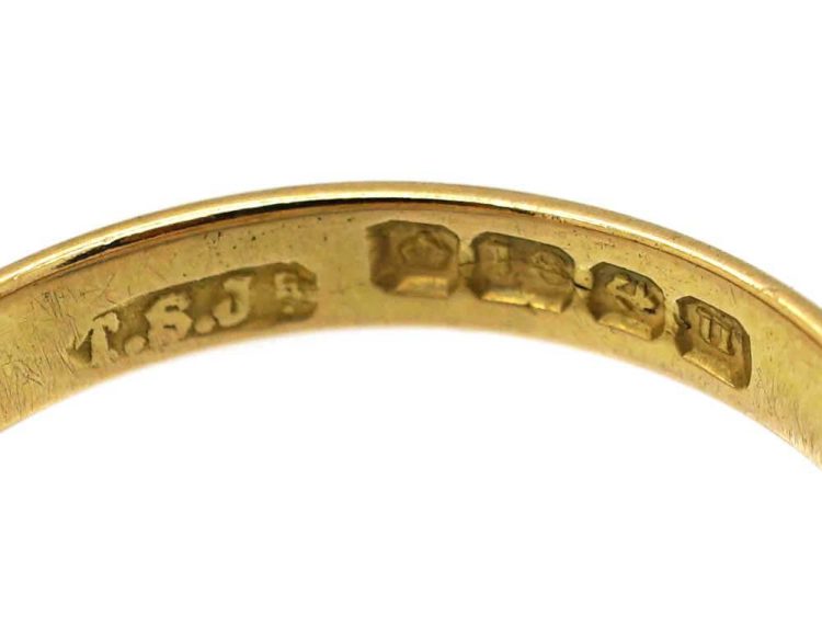 Edwardian 18ct Gold Five Stone Opal Ring