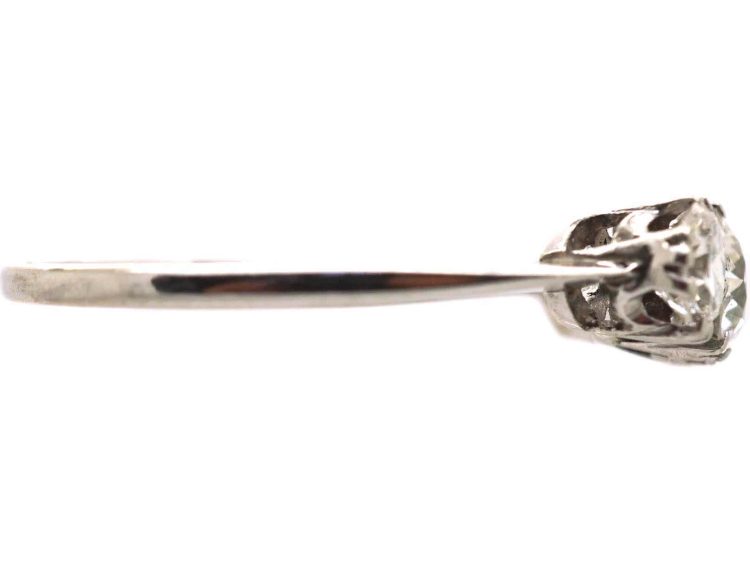 Early 20th Century 18ct White Gold & Platinum Three Stone Diamond Ring