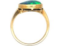 Art Deco 18ct Gold Black Opal Ring