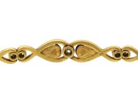 Vintage 18ct Gold Lapis Lazuli & Diamond Bracelet