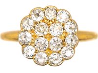 Edwardian 18ct Gold, Diamond Cluster Ring