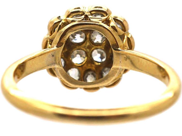 Edwardian 18ct Gold, Diamond Cluster Ring