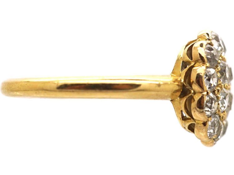 Edwardian 18ct Gold, Diamond Cluster Ring