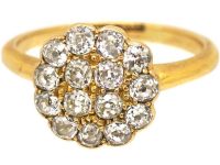 Edwardian 18ct Gold, Diamond Cluster Ring
