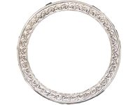 Art Deco Platinum Eternity Ring set with Emeralds