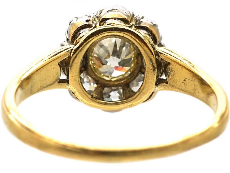 Victorian 18ct Gold Diamond Cluster Ring