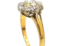 Victorian 18ct Gold Diamond Cluster Ring