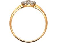 Edwardian 18ct Gold & Platinum Small Daisy Cluster Ring