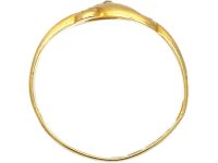 Victorian 18ct Gold Crossover Ring set with a Diamond