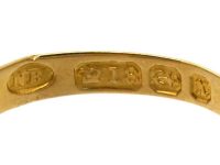 Victorian 18ct Gold Crossover Ring set with a Diamond