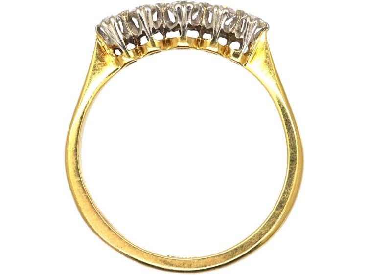 Early 20th Century 18ct Gold & Platinum, Five Stone Diamond Ring