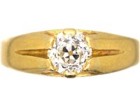 Victorian 18ct Gold Diamond Solitaire Ring