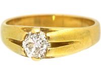 Victorian 18ct Gold Diamond Solitaire Ring