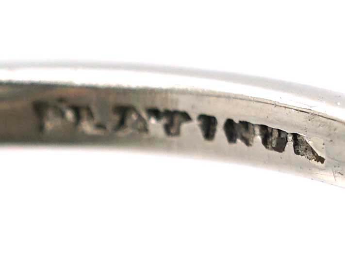Art Deco Platinum Target Ring set with Onyx & a Diamond