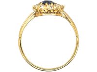 Edwardian 18ct Gold, Sapphire & Diamond Cluster Ring
