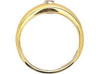 Victorian 18ct Gold Rub Over Set Old Mine Cut Diamond Ring
