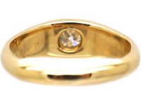 Victorian 18ct Gold Rub Over Set Old Mine Cut Diamond Ring