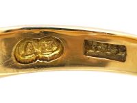 Victorian 18ct Gold Rub Over Set Old Mine Cut Diamond Ring