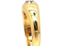 Victorian 18ct Gold Rub Over Set Old Mine Cut Diamond Ring