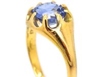 Victorian 18ct Gold Ring set with a Sapphire