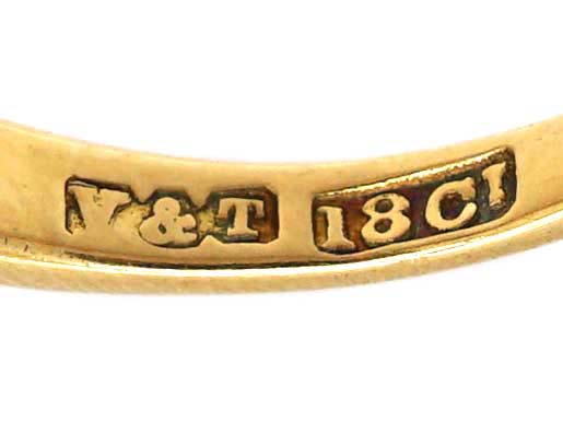 Edwardian 18ct Gold Five Stone Sapphire & Diamond Ring