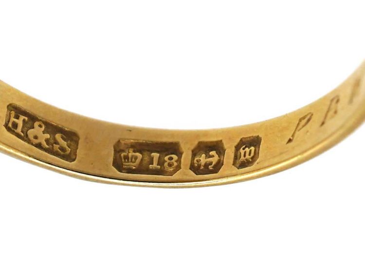 Victorian 18ct Gold Crossover Ring set with Rubies & Diamonds