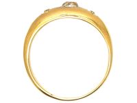 Edwardian 18ct Gold Three Stone Diamond Gypsy Ring