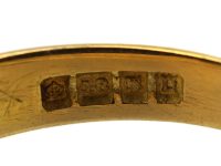 Edwardian 18ct Gold Three Stone Diamond Gypsy Ring