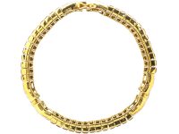 18ct Gold Bracelet set with Square Cut Yellow Sapphires & Diamonds