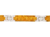 18ct Gold Bracelet set with Square Cut Yellow Sapphires & Diamonds