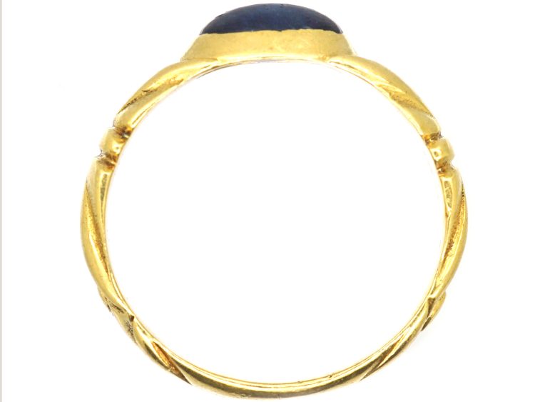 Early 20th Century 18ct Gold Ring set with a Cabochon Star Sapphire