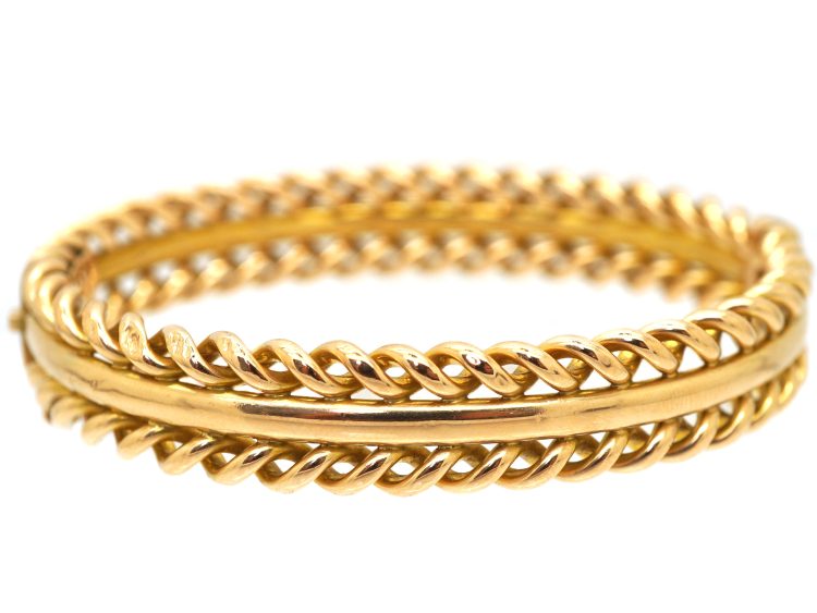 Victorian 15ct Gold Illusion Bangle