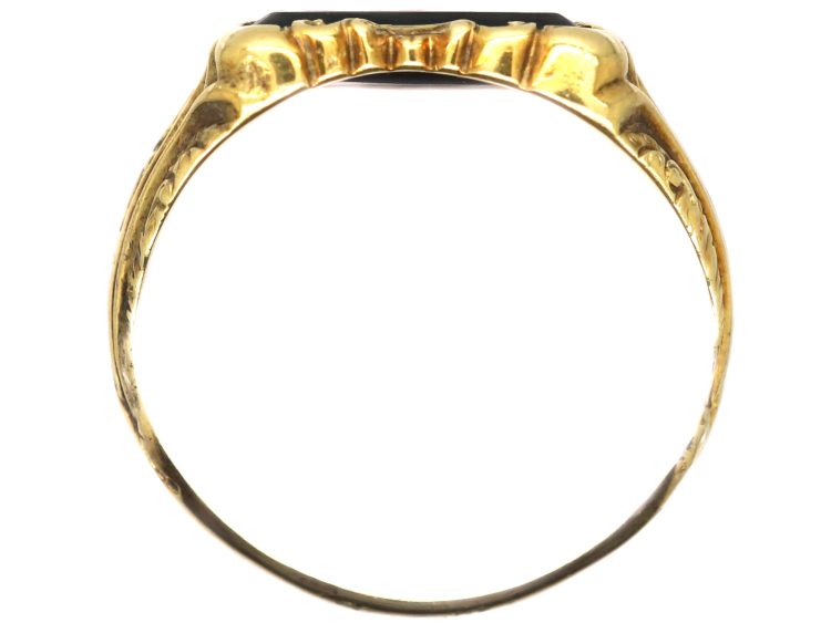 Victorian 18ct Gold Signet Ring set with a Bloodstone