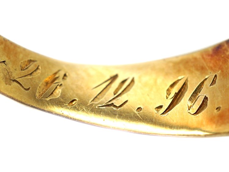 Victorian 18ct Gold Signet Ring set with a Bloodstone