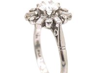 18ct White Gold & Platinum, Diamond Cluster Ballerina Ring