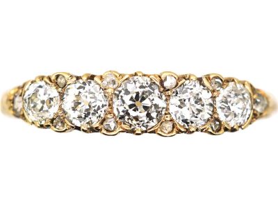 Victorian 18ct Gold, Five Stone Diamond Ring