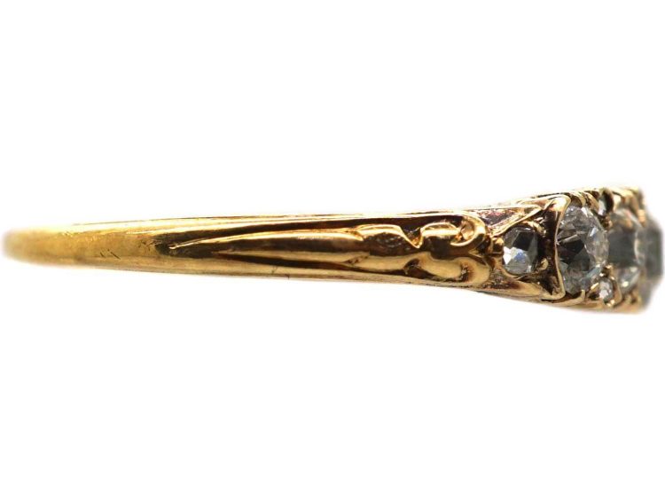 Victorian 18ct Gold, Five Stone Diamond Ring