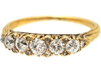 Victorian 18ct Gold, Five Stone Diamond Ring