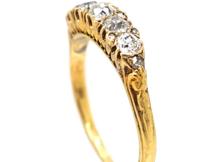 Victorian 18ct Gold, Five Stone Diamond Ring