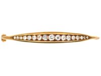 Edwardian 15ct Gold Bangle set with Graduated Diamonds