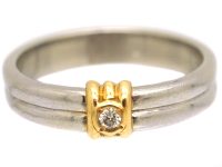 18ct Gold & Platinum Ring set with a Diamond